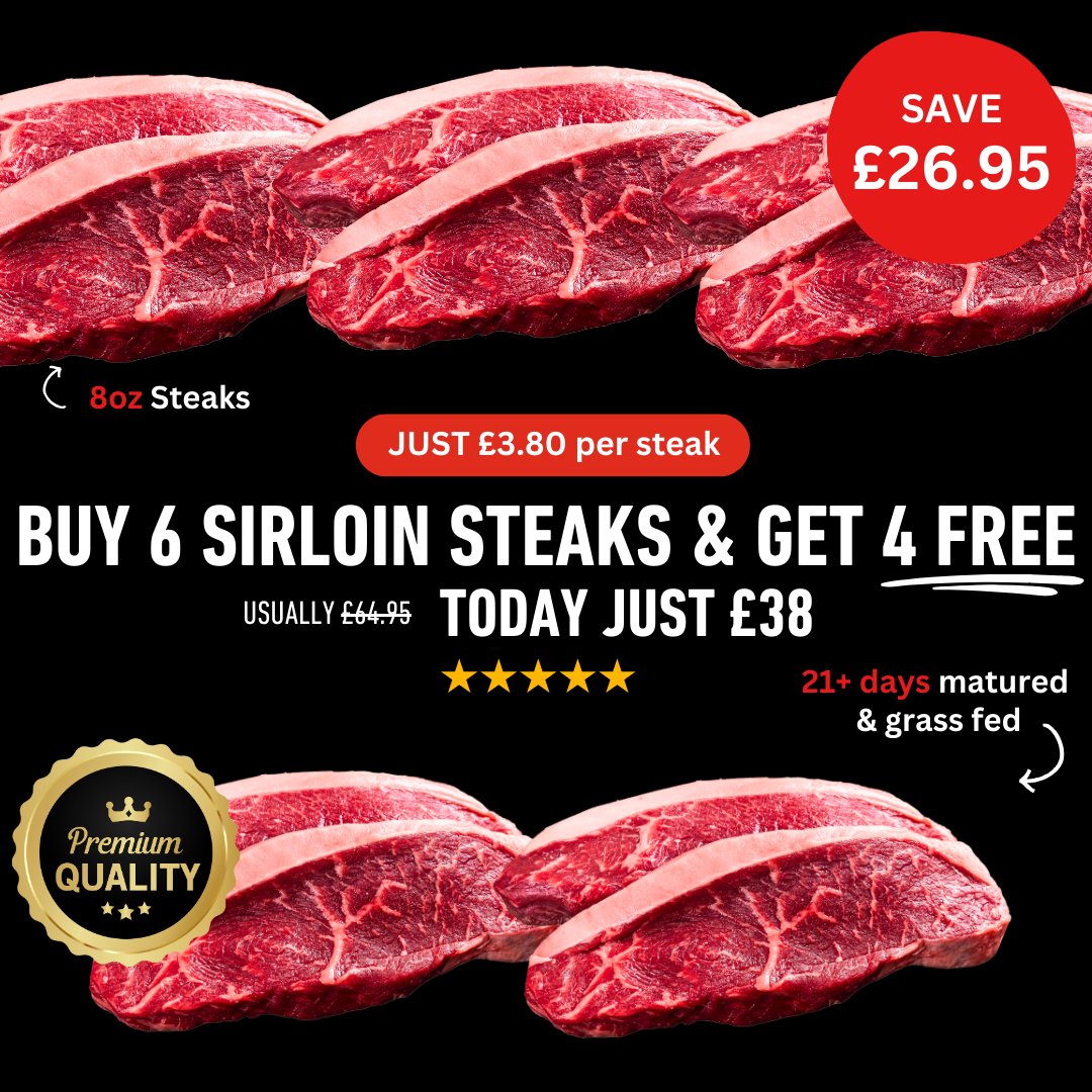 Buy 6 Sirloin Steaks & Get 4 FREE