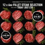 12 x 6oz Fillet Steak Selection